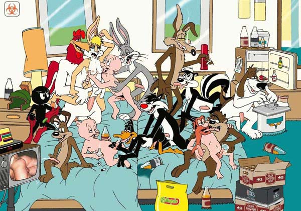 Les looney tunes après une journée de boulot